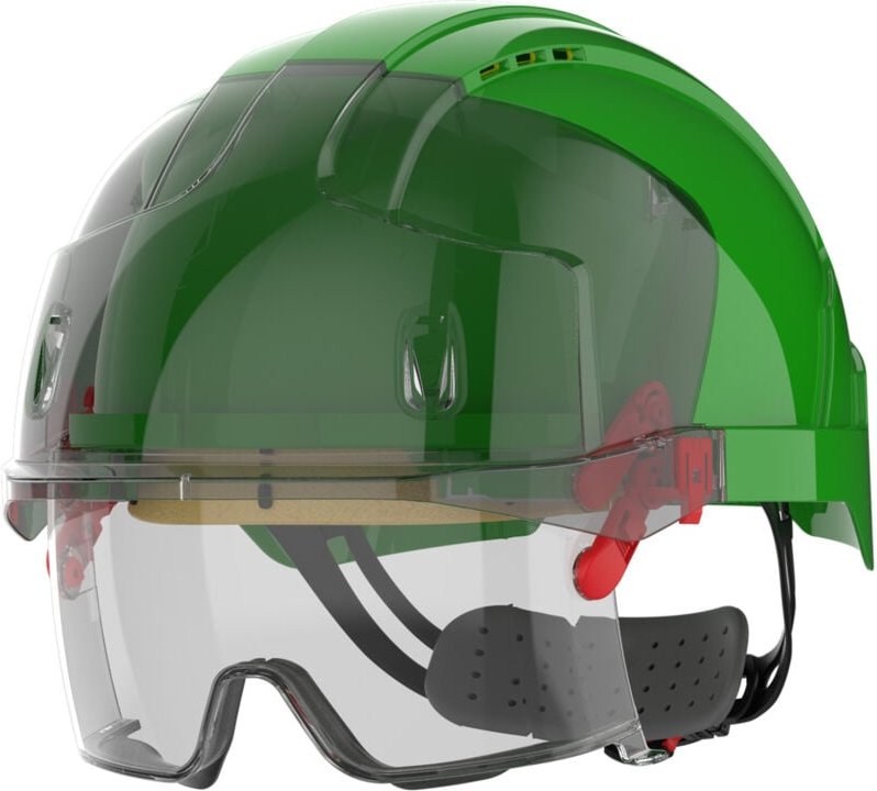 Arbeitsschutzbrille mit belüftetem Kippmechanismus EVO VISTAlens Grün/Rauch