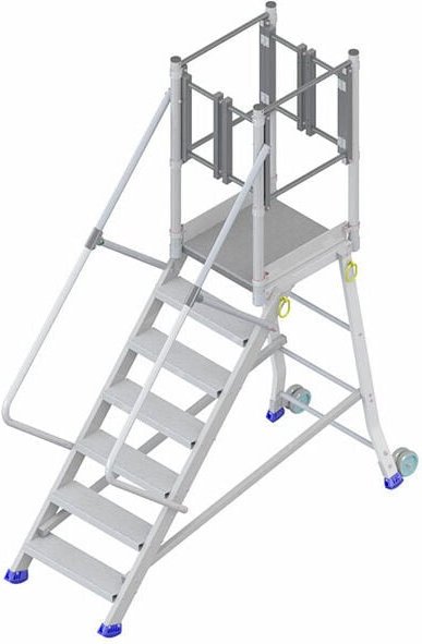 Plattformleitern 5 Stufen - Plattform Höhe 1.00m - 2 Sicherheitstüren - ES-305-CAMION/2PS