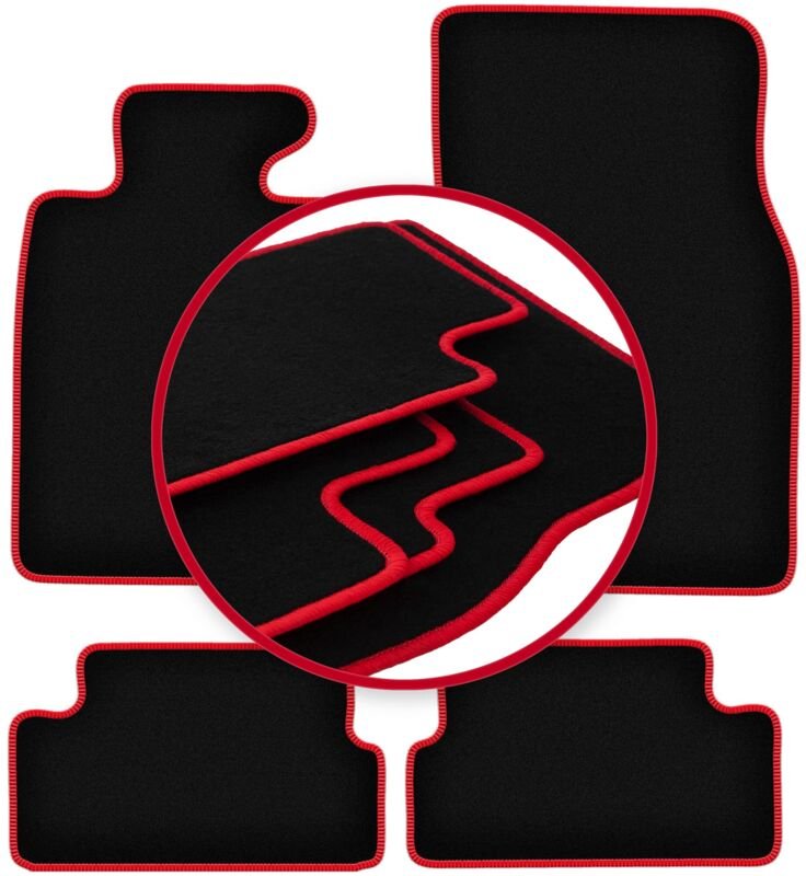 CARLUX-RED Auto-Fußmatten für: Mini Cooper II R57 Cabrio (2006-2013)
