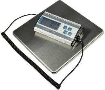 Chilitec - Digitale Paketwaage bis 120Kg Edelstahl 27x27cm Spiralkabel