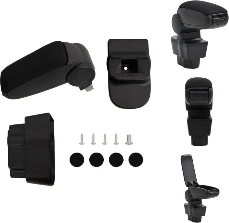 Kfz-Sitze - Living Auto-Armlehne Schwarz 12x37x(31-48) cm ABS