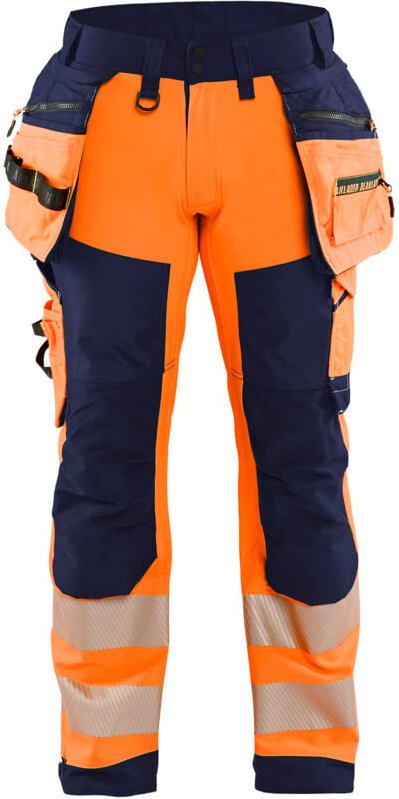 Arbeitssoftshellhose Hochsichtbarkeit Klasse 2 1820 - Orange/Navy S - FR(40) - SE(C46) - Lang