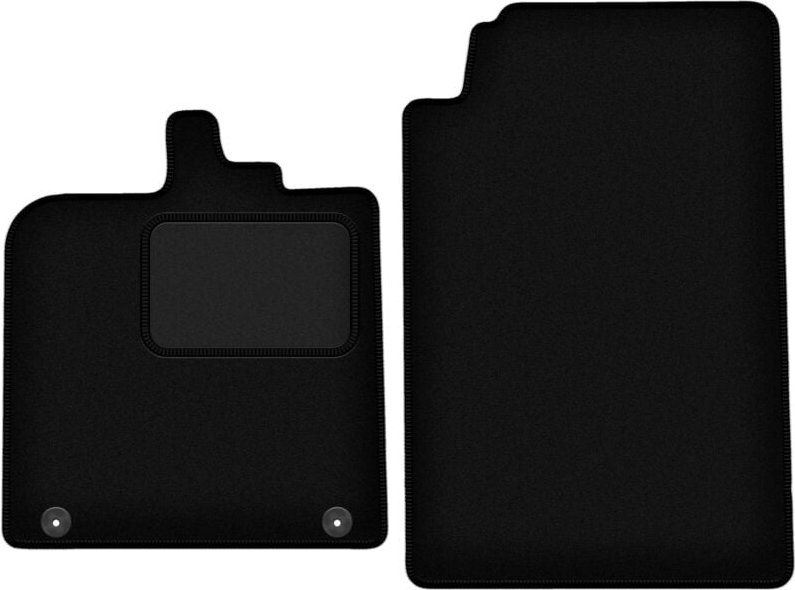 Schwarze Velours-Fußmatten für: Smart Fortwo II Schrägheck (2007-2014)