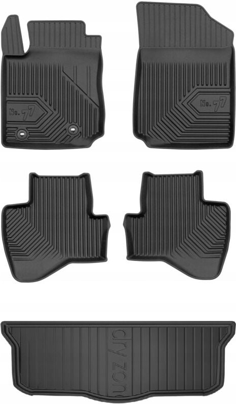 SET 77 Gummimatten und Fußmatten Citroen C1 2 II 2014-2022
