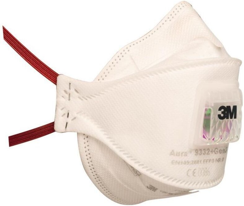3M - Atemschutzmaske Aura™ 9332+Gen3SV FFP3 / v nr d mit Ausatemventil, faltbar