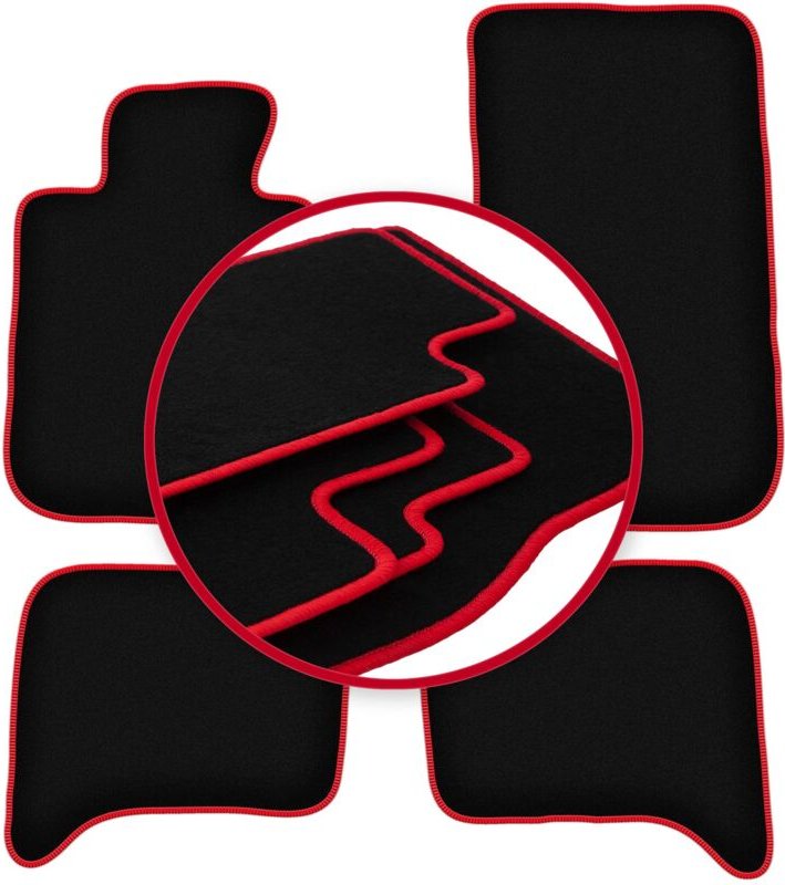 CARLUX-RED Autofußmatten für: BMW 5 E28 Limousine (1980-1990)