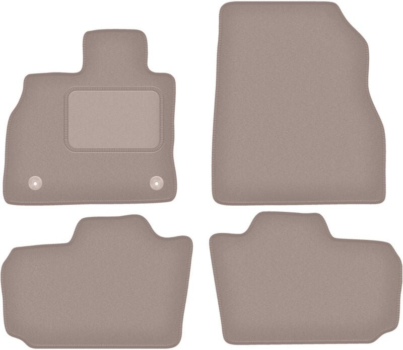 Beige Veloursmatten für: Nissan Leaf I Fließheck (2010-2017)