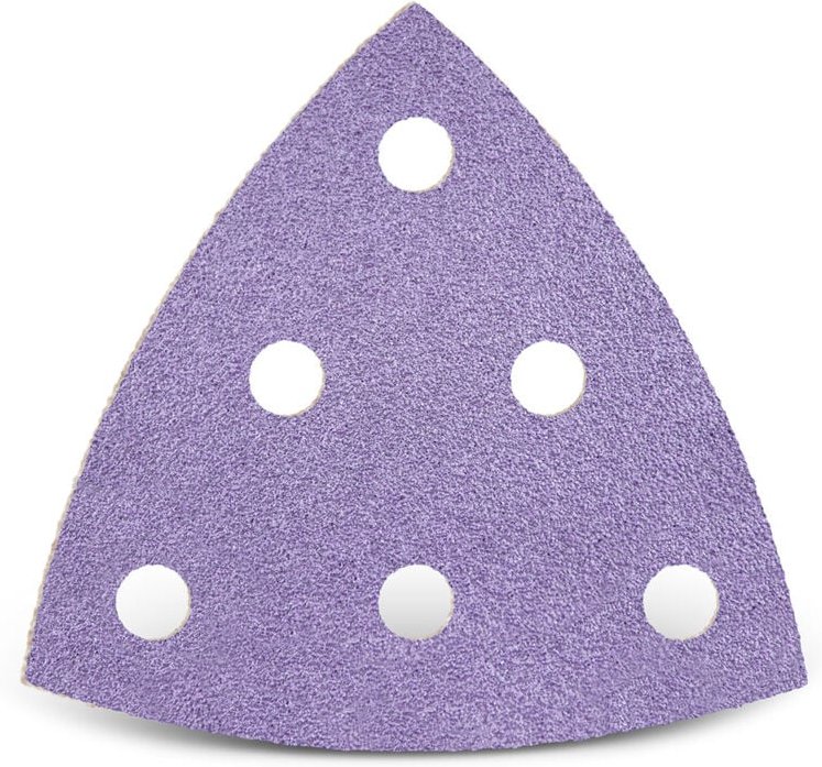 Purple hd Klett-Schleifblätter, 93 mm, 6-Loch, f. Deltaschleifer, Keramik-Mix (50 Stk.) K80 - Menzer