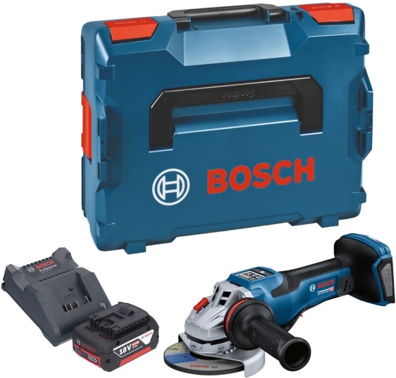 Bosch gws 18V-15 psc Professional Akku Winkelschleifer 18 v 125 mm biturbo Brushless + 1x Akku 5,0 Ah + Ladegerät + L-Bo...