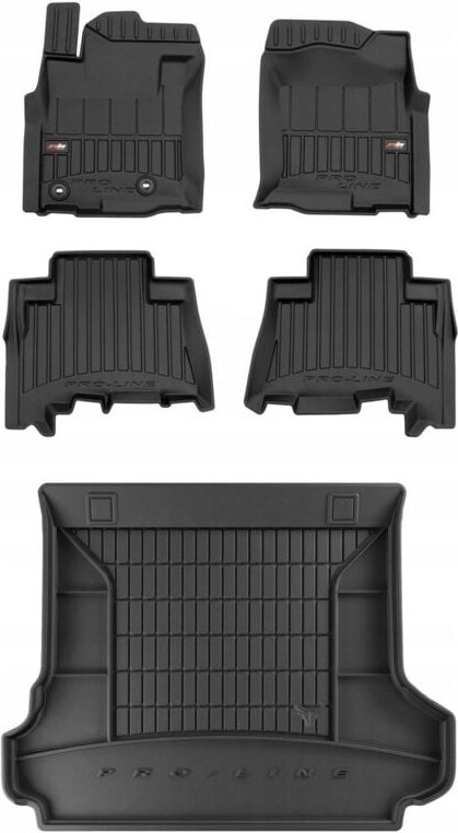SET 3D Gummifußmatten Toyota Land Cruiser J150 ab 2009-2017 mit 5 Sitzen
