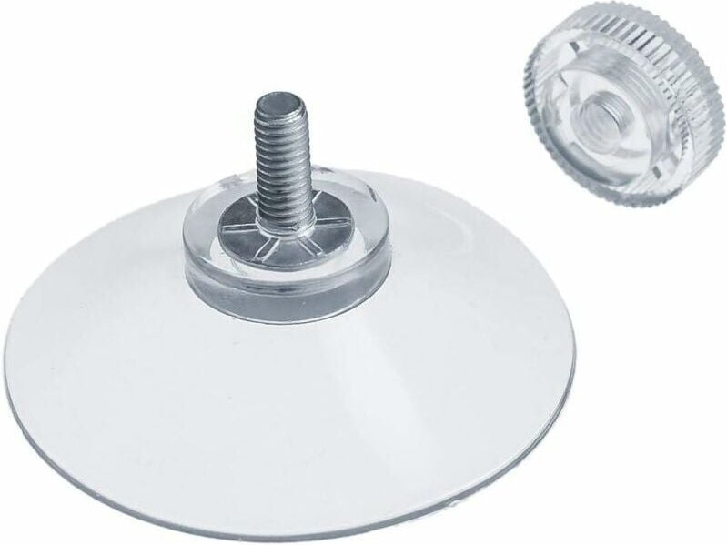 10 x Saugnäpfe ø 40 mm mit M4x10mm Gewinde mit transparenten Rändelmuttern