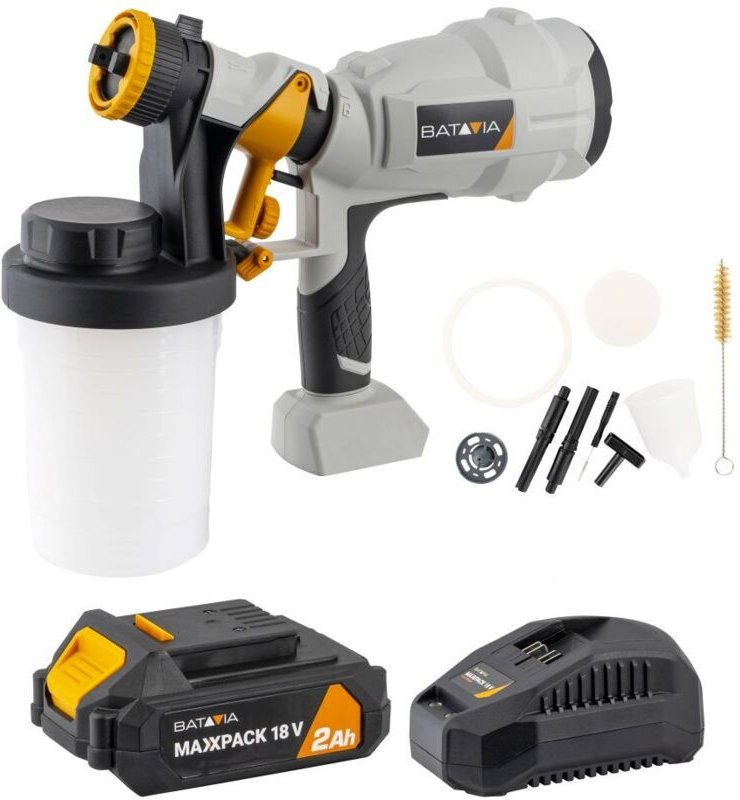 Batavia - Farbsprühsystem Elektrisch 18V Inkl. 2.0 Ah Akku / 2.4 Ah