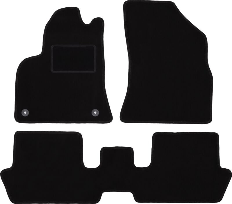Schwarze Veloursmatten für: Peugeot 3008 I Minivan (2009-2016)