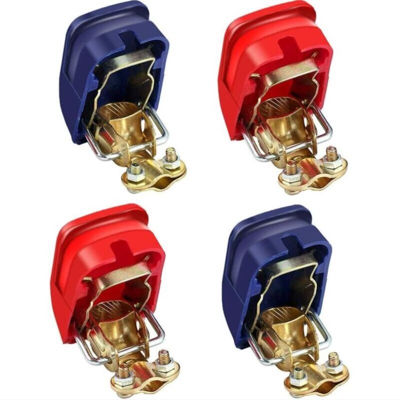 Fitags - Paar Batterie-Schnellklemmen, 12V Batterie-Schnellverbinder, passend für pkw, lkw und Boote