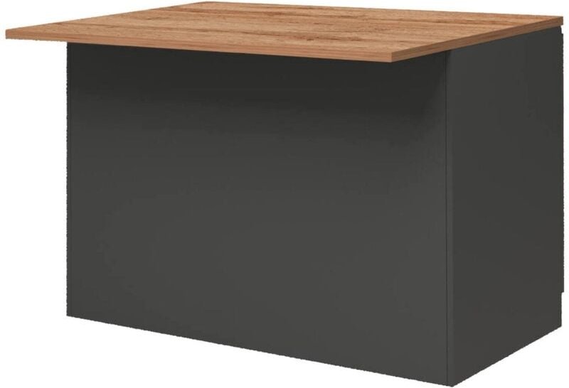 Thumbnail - Kücheninsel Emmanuel, zusätzlicher Ablagetisch, Küchenschrank mit 2 Türen, 100 % Made in Italy, 125 x 90 x 90 cm, Anthra...