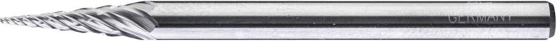 Hartmetall Hochleistungsfrässtift allround Spitzkegel skm Ø03x11mm Schaft-Ø 3mm universal grob - Pferd