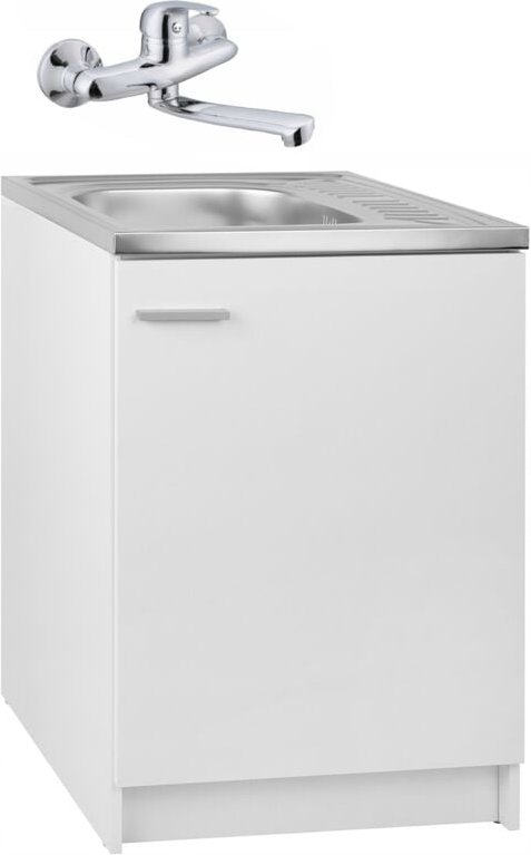 STAMAR Küchenschrank - 60 x 60 cm - Weiß - Elegant und funktional - Mit Spüle und Wasserhahn