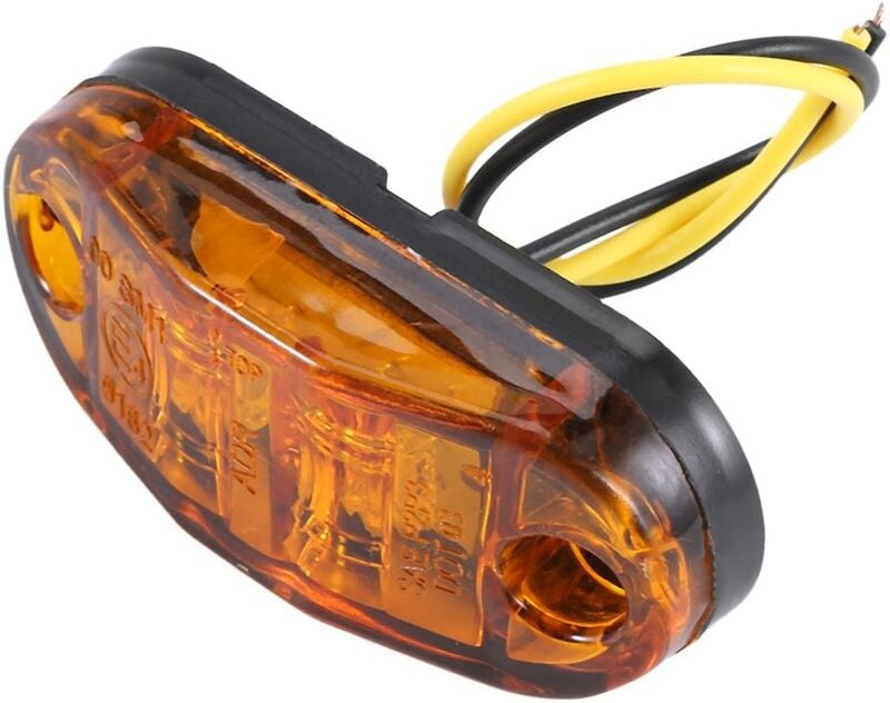 10x gelbe led 2,5 Zoll 2 Diodenlicht Oval Clearance Trailer Truck Seitenmarkierungsleuchte