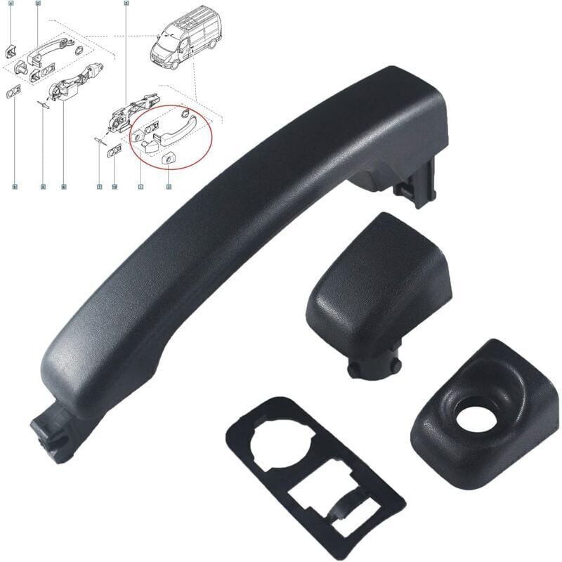 Odipie - Türgriff für Master MK3 Vauxhall Movano Vivaro Nissan NV400 MK3-MK4 806069981R Schiebeaußengriff 806075963R