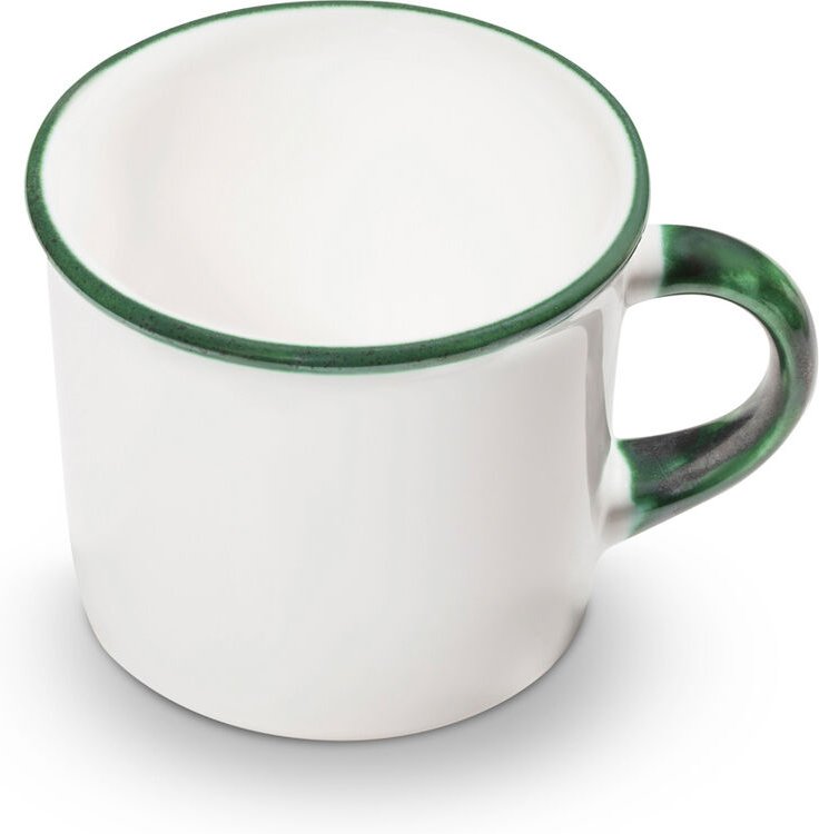 Thumbnail - Gmundner Keramik - Grüner Rand, Kaffeehäferl 0,24 Liter