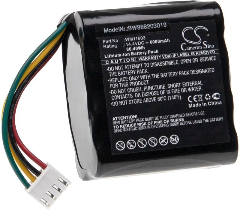 vhbw Akku Ersatz für Weinmann 110746-O, WM11603 für Medizintechnik (6000mAh, 14,4V, Li-Ion)