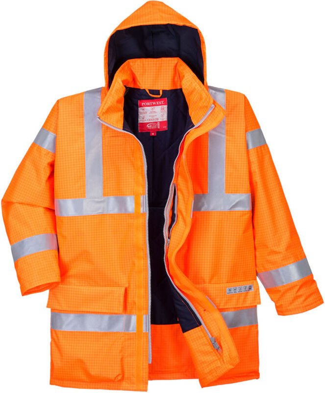 Parka Bizflame Rain Hi-Vis Mehrzweck Orange 5XL