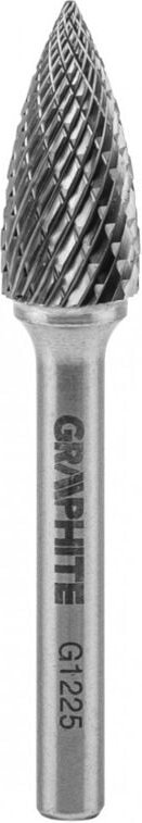 Thumbnail - Metallfräser HM, Typ G (Spitz), 12 x 25 mm, Schaft 6 x 45 mm