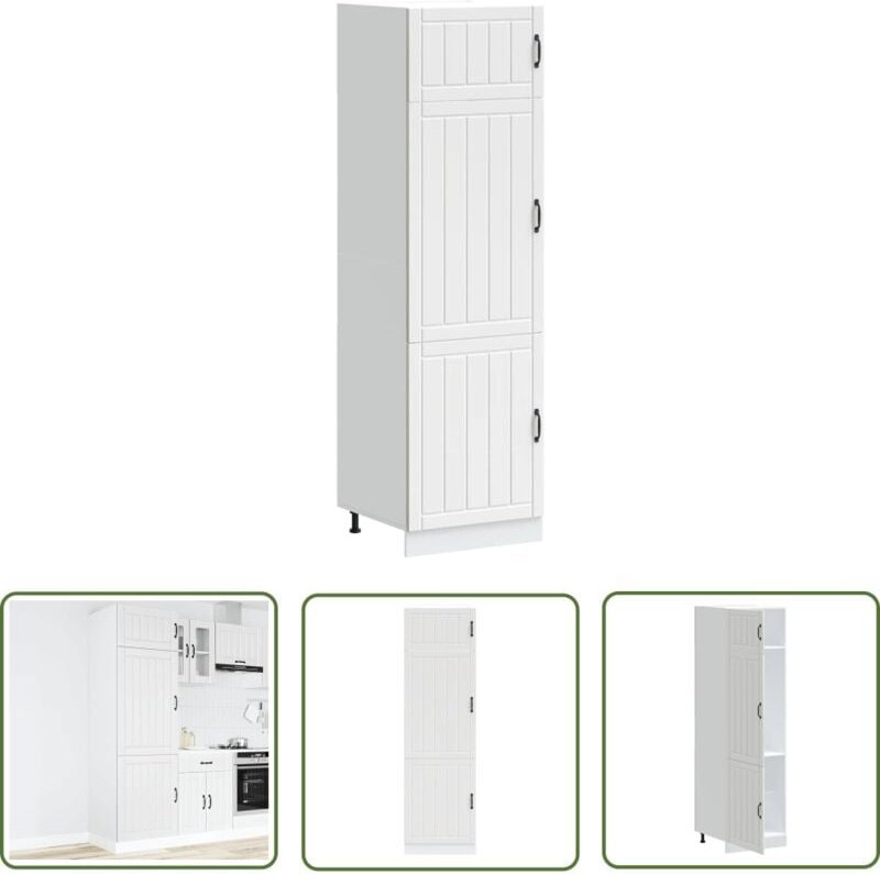 The Living Store - vidaXL Küchenschrank Lucca Weiß Holzwerkstoff