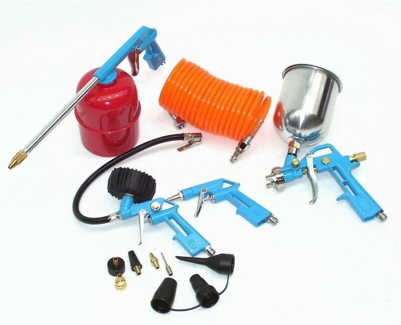 Druckluftset AIRSET 40290 , Farbspritzpistole Reifenfüller Sprühpistole Schlauch