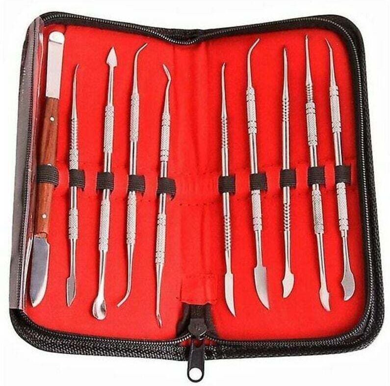 10 Teile/satz Dental Health Care Labor Ausrüstung Wachs Carving Skulptur Messer Werkzeug Kit, von DEBUNS