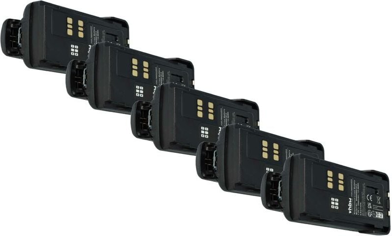 5x Akku Ersatz für Motorola PMNN4415AR, PMNN4415, PMNN441 für Funkgerät, Walkie Talkie (1800 mAh, 7,4 v, Li-Ion) + Gürte...