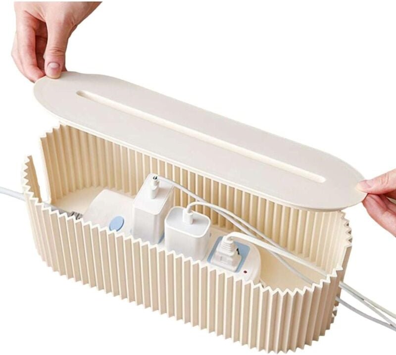 Kabelaufbewahrungsbox zum Verstecken und Verbergen von Steckdosenleisten, Kabelmanagementlösung für das Homeoffice