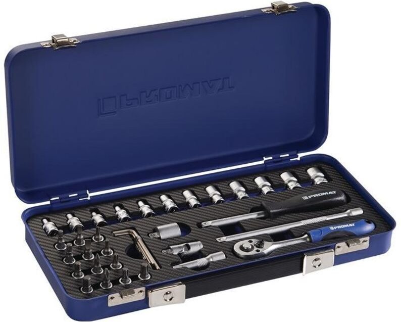 Steckschlüsselsatz 36-teilig 1/4 ″ Schlüsselweiten 4-13 mm Anzahl Zähne 72 6-Kant