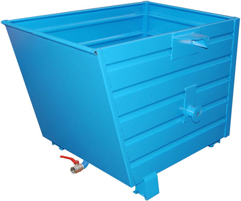 Bauer Späne-Stapelkipper BSL 70, lackiert, Lichtblau