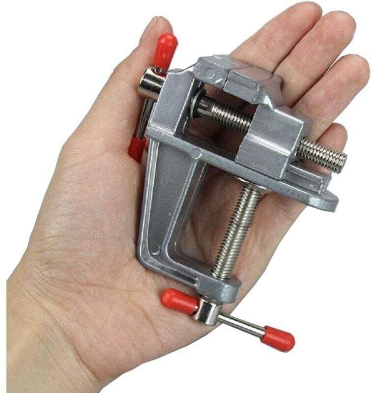 Odipie - Kleine Tischklemme aus Aluminiumlegierung, Schraubstock für Hobby-Schmuckarbeiten, 30 mm – DIY-Tischschraubstoc...