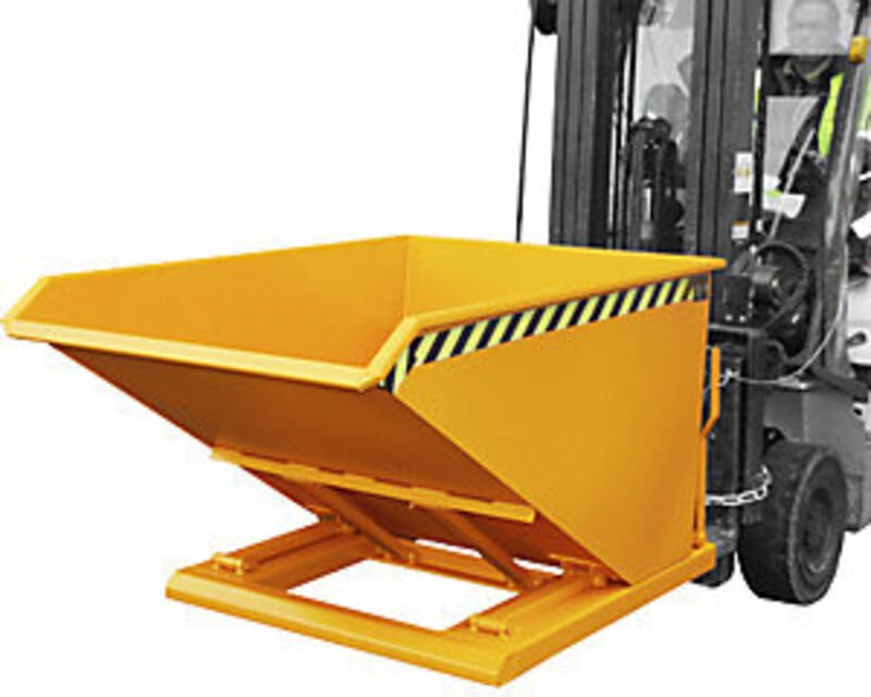 Bauer Kippbehälter NK 100, lackiert, Gelborange