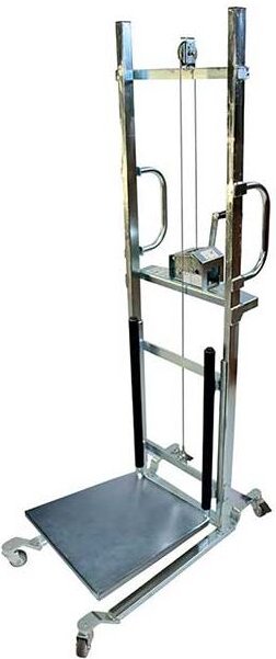 Matisère - Edelstahl Hochhubwagen 150kg + Plattform - Max. Höhe 1400mm - 300718/300737