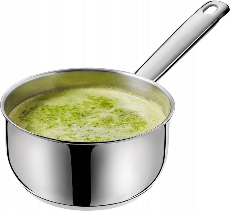 Stielkasserolle 1L, Stieltopf aus robustem Stahl, Milchtopf mit langem Stiel und Schüttrand, s - Kadax