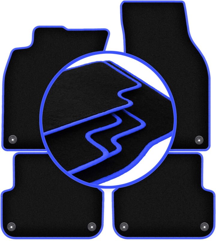 CARLUX-BLUE Autofußmatten für: Audi A6 C6 Limousine, Kombi, Avant (2004-2006)