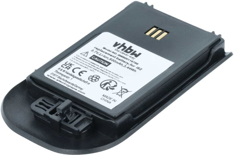 Vhbw - 1x Akku kompatibel mit Innovaphone IP63 schnurlos Festnetz Telefon (930 mAh, 3,7 v, Li-Ion) Schwarz