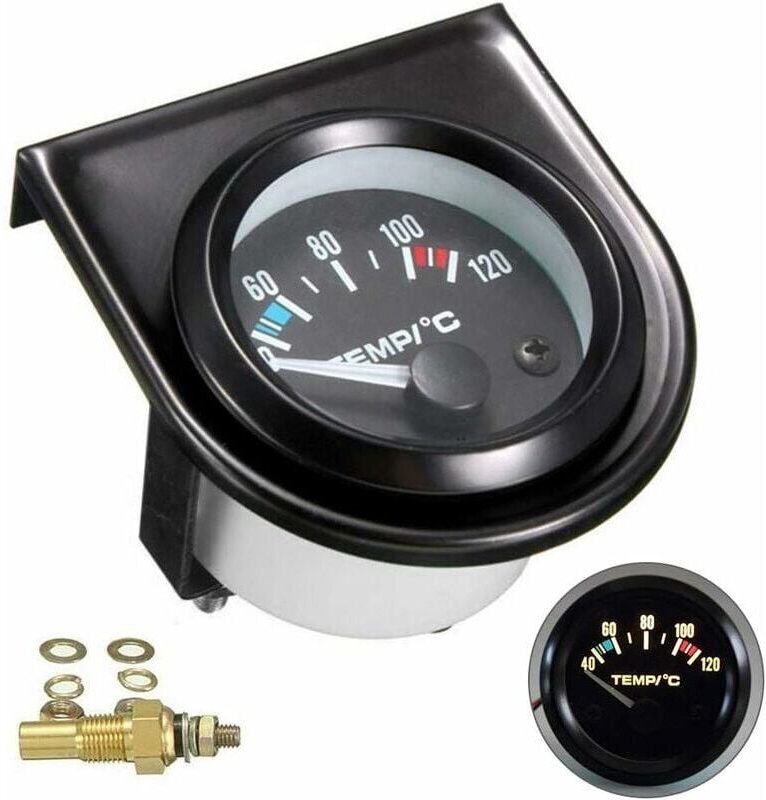 Thumbnail - Wassertemperaturanzeige-Set fürs Auto, schwarze led, universelle Wassertemperaturanzeige fürs Auto, 101,6–120 °-Zifferbl...