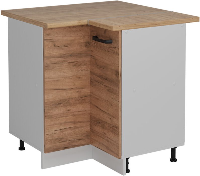 Vicco - Eckunterschrank R-Line, Goldkraft Eiche, 75.6 cm ap Eiche