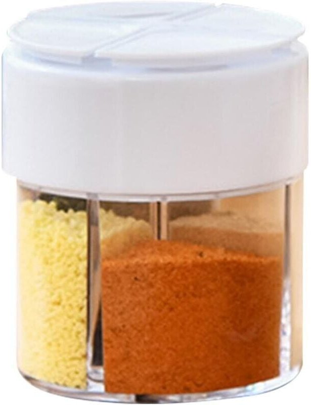 Contenitori per spezie 4 in 1 KZQ scatole per spezie 4 in 1, scatole per spezie da cucina con quattro scomparti, saliere...