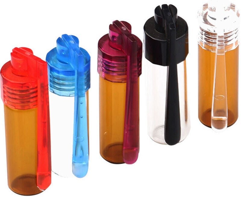 Confezione da 5 flaconi per spezie in polvere con cucchiaio (altezza 51 mm), piccola bottiglia di stoccaggio con imbuto ...