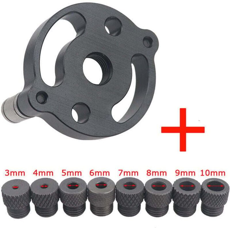 Dübelbohrführung, Positionierungsvorrichtung für Locher aus Aluminiumlegierung (Positionierungskörper + 8 Bohrersätze)