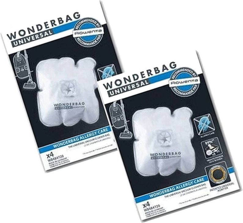 Ersatzteil - Set aus 2 Boxen (8 Universalbeutel) - Rowenta moulinex, tefal, calor