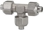 T-Verbinder, für Schlauch 6/4 mm, SW1 12, SW2 10, es 1.4404 - Riegler