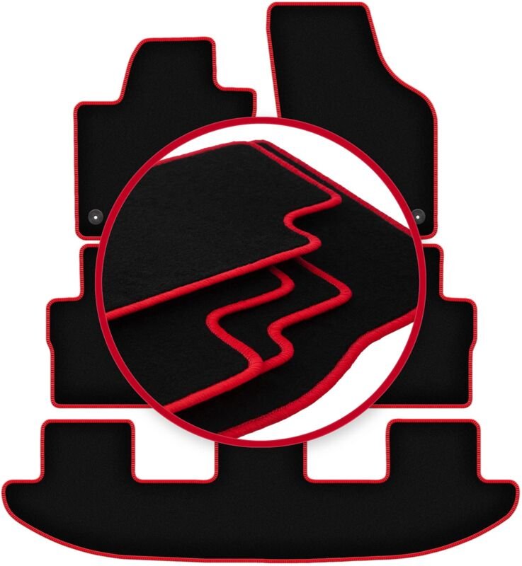 CARLUX-RED Autofußmatten für: Seat Alhambra II Minivan (2010-)