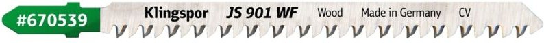 Thumbnail - Klingspor - js 901 wf Stichsägeblätter, 115 x 8 x 1,45 mm Nutzlänge 90Crom-Vanadium, kreuzgeschliffen, konisch , 9 Zähne...