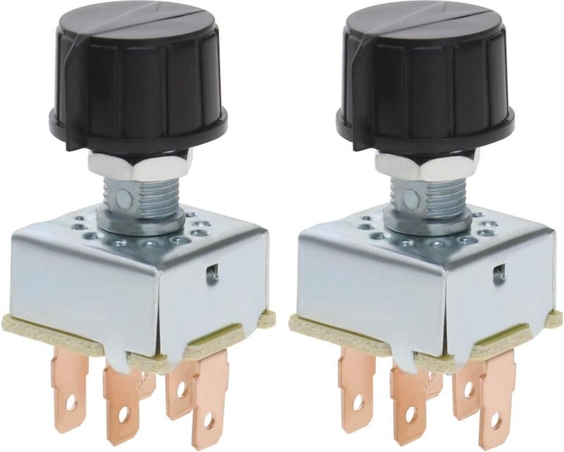 Csparkv - 2 Stück AC-Klimaanlagen-Drehknopf, 3-Gang-Lüfterschalter, Klimaanlagensteuerung, universeller Drehersatz für A...